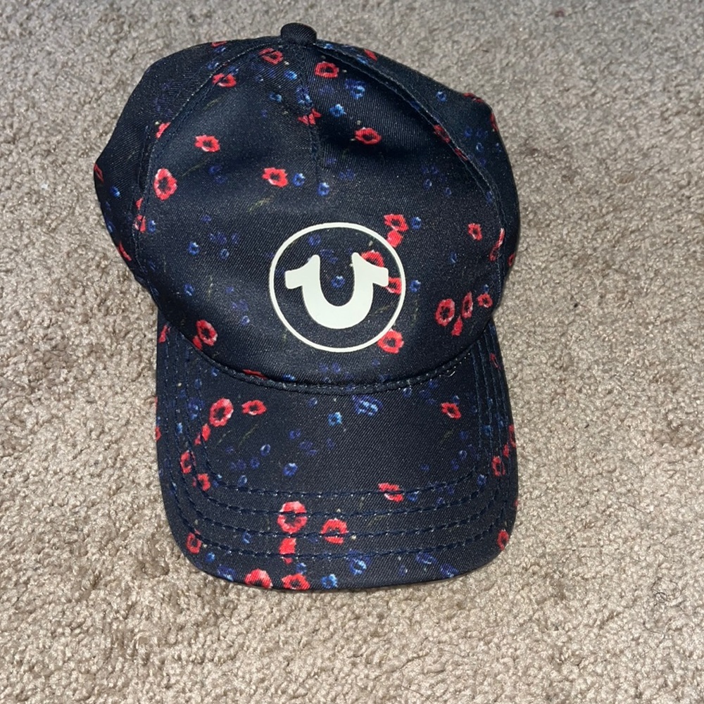 Floral true religion trucker hat
